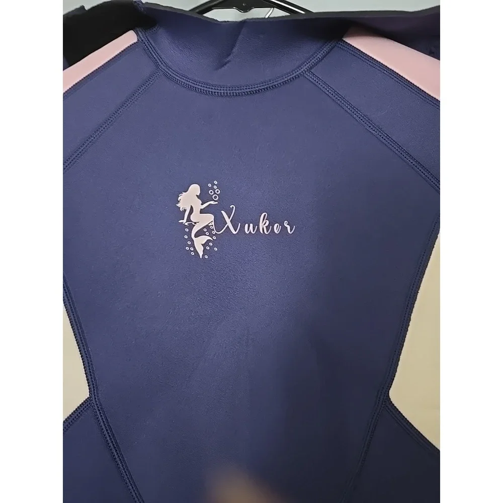 Kids Wetsuit for Boys Girls Toddler 2mm Front Zip Full Body Diving Sz 10 Blue‎
